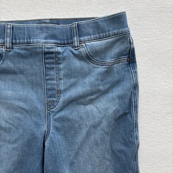 Spanx Women SPANXshape EveryWear Flare Jean Size Large Pull On Light Wash - Picture 6 of 13